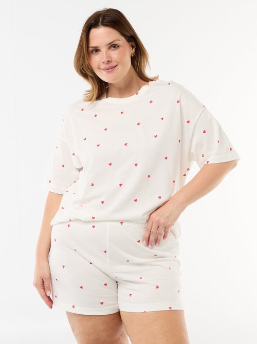 Pijama corto con estampado - 2 piezas - Kiabi