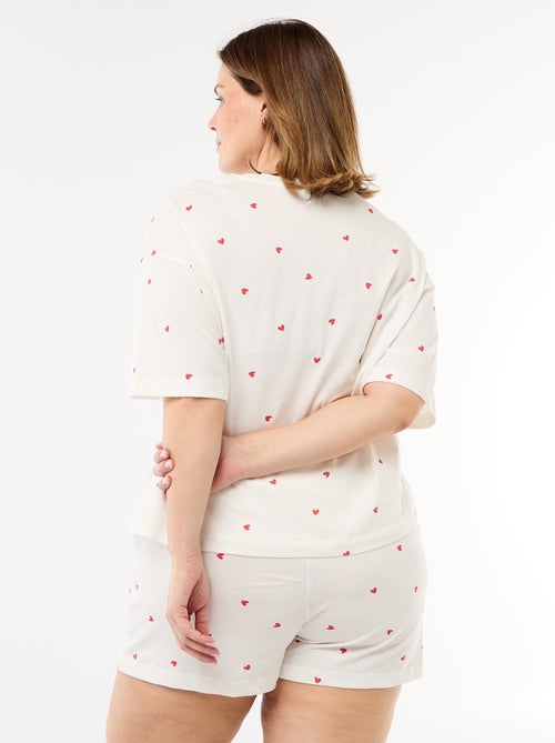 Pijama corto con estampado - 2 piezas - Kiabi