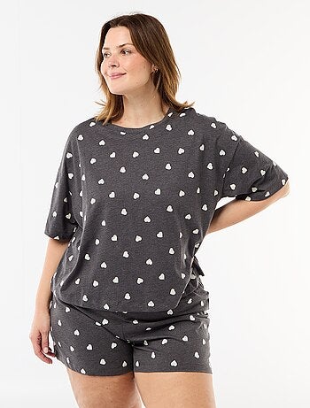 Pijama corto con estampado - 2 piezas