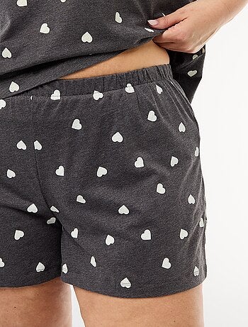 Pijama corto con estampado - 2 piezas