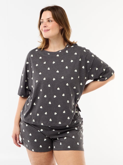 Pijama corto con estampado - 2 piezas - Kiabi