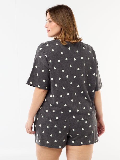 Pijama corto con estampado - 2 piezas - Kiabi