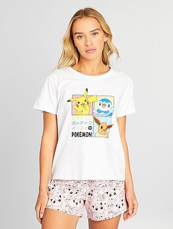 Pijama corto con estampado de 'Pokemon' - 2 piezas