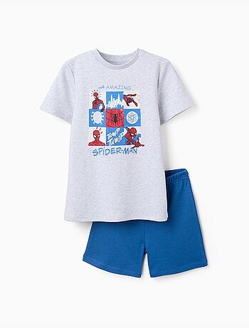 Pijama corto con estampado de Spider-Man que brilla en la oscuridad