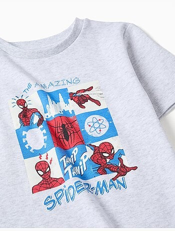 Pijama corto con estampado de Spider-Man que brilla en la oscuridad