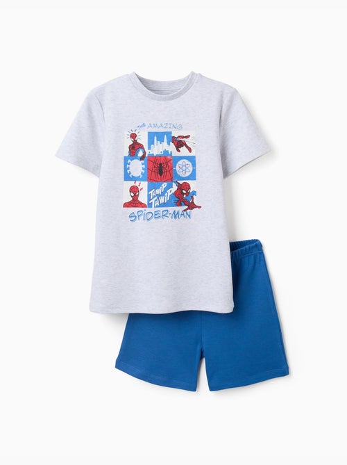 Pijama corto con estampado de Spider-Man que brilla en la oscuridad - Kiabi Pijama corto con estampado de Spider-Man que brilla en la oscuridad - Kiabi