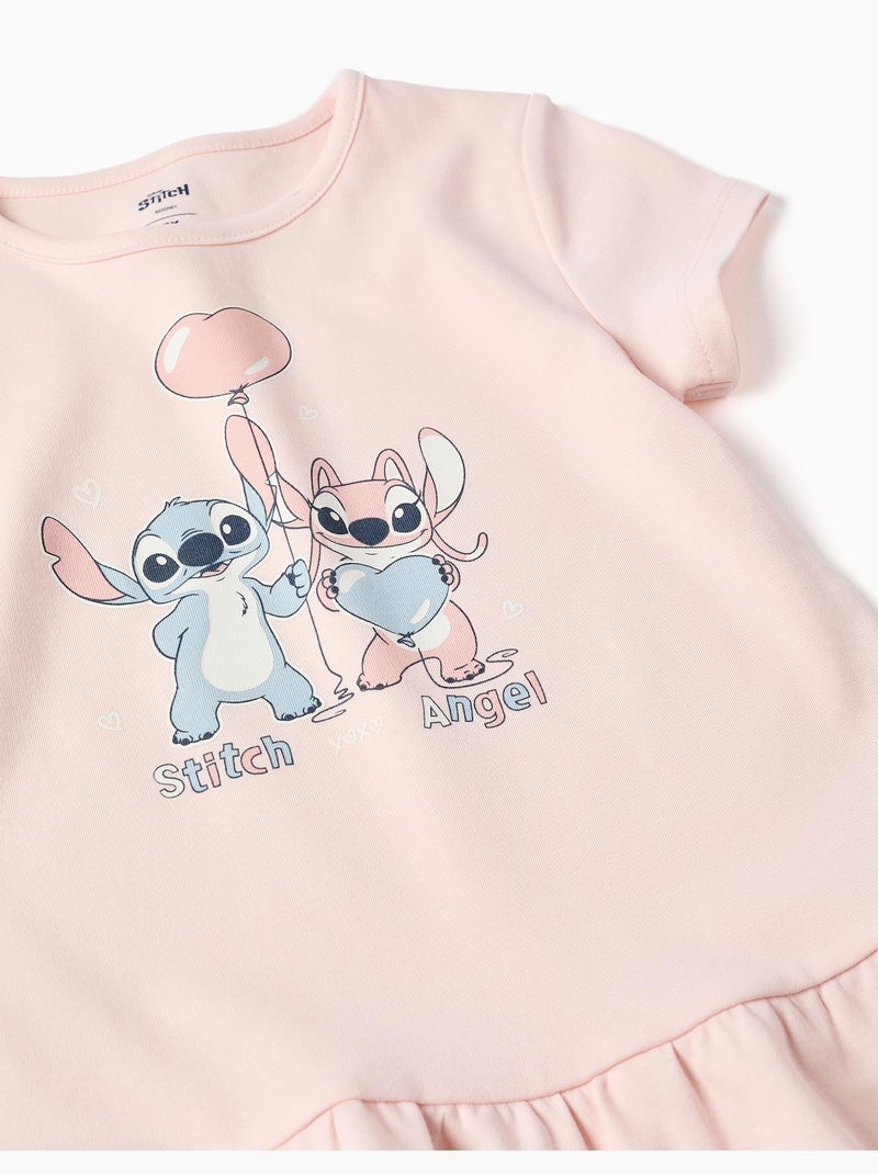 Pijama corto con estampado de Stitch que brilla en la oscuridad Rosa claro - Kiabi