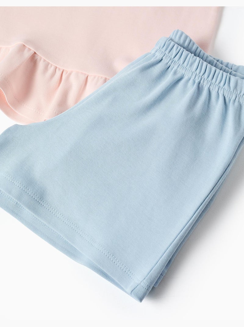 Pijama corto con estampado de Stitch que brilla en la oscuridad Rosa claro - Kiabi