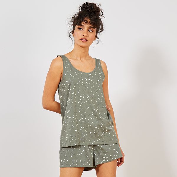 pijama corto lencero