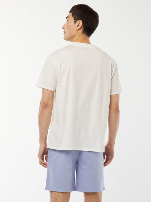 Pijama corto con pantalón corto + camiseta 'Tiburón'  -  2 piezas - Kiabi