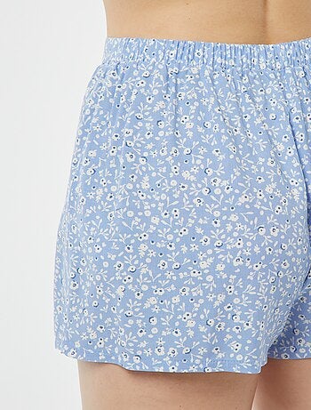 Pijama corto de 2 piezas con camiseta anudada