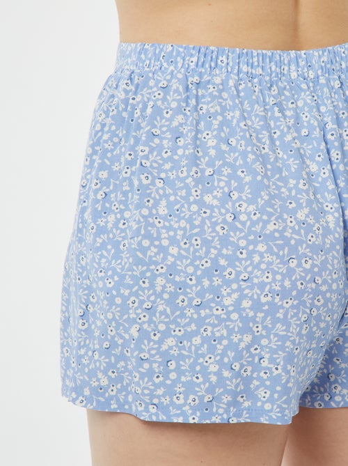 Pijama corto de 2 piezas con camiseta anudada - Kiabi