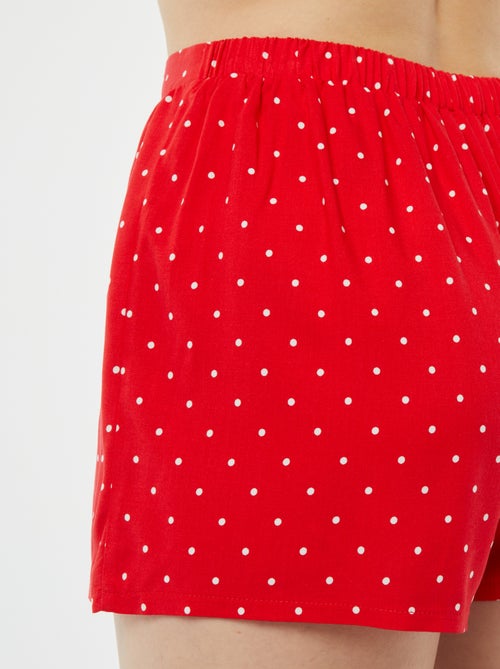 Pijama corto de 2 piezas con camiseta anudada - Kiabi Pijama corto de 2 piezas con camiseta anudada - Kiabi