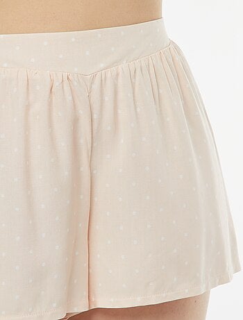 Pijama corto de 2 piezas con camiseta anudada