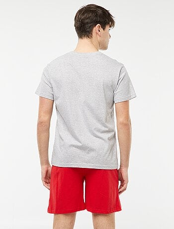 Pijama corto de 2 piezas con estampado divertido