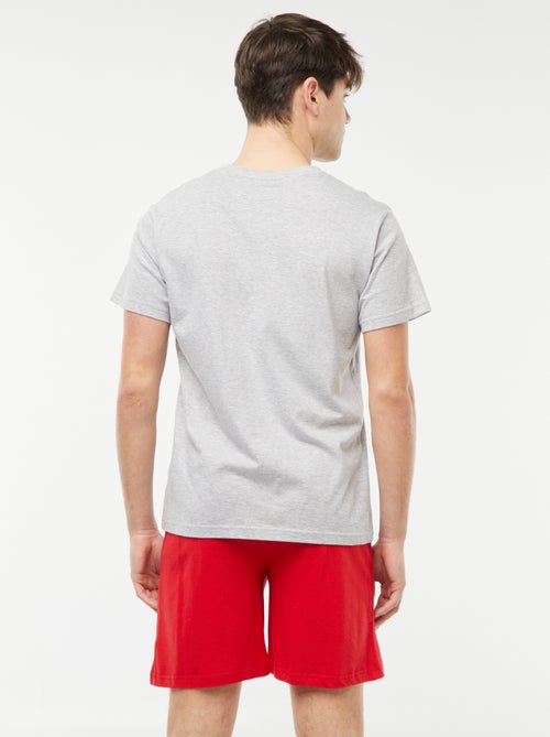 Pijama corto de 2 piezas con estampado divertido - Kiabi