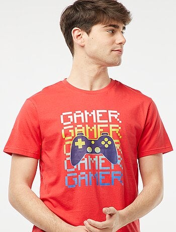 Pijama corto de 2 piezas con estampado gamer