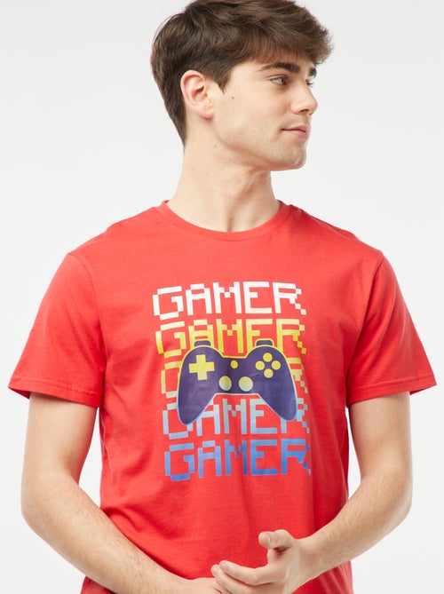 Pijama corto de 2 piezas con estampado gamer - Kiabi