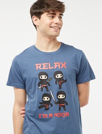 Pijama corto de 2 piezas con estampado ninja