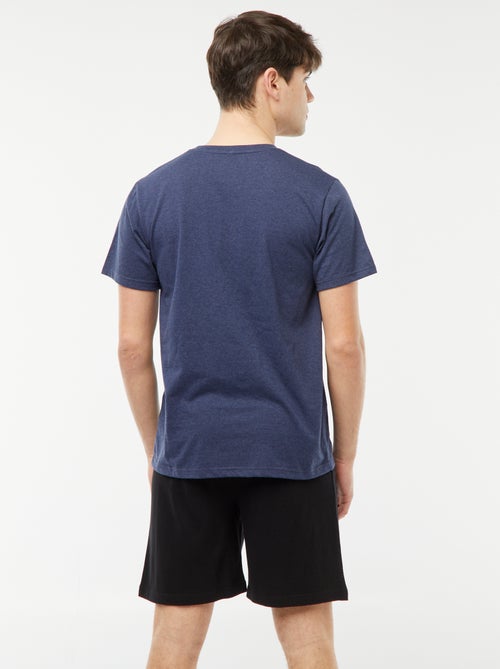 Pijama corto de 2 piezas con mensaje - Kiabi