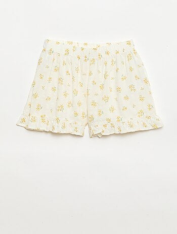 Pijama corto de 2 piezas con volantes