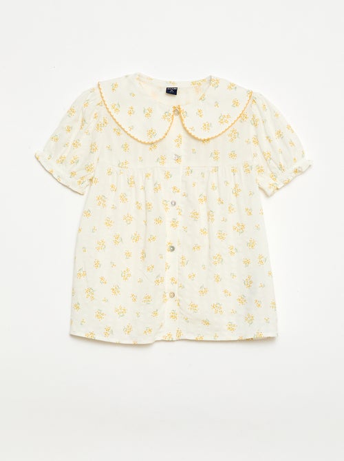 Pijama corto de 2 piezas con volantes - Kiabi
