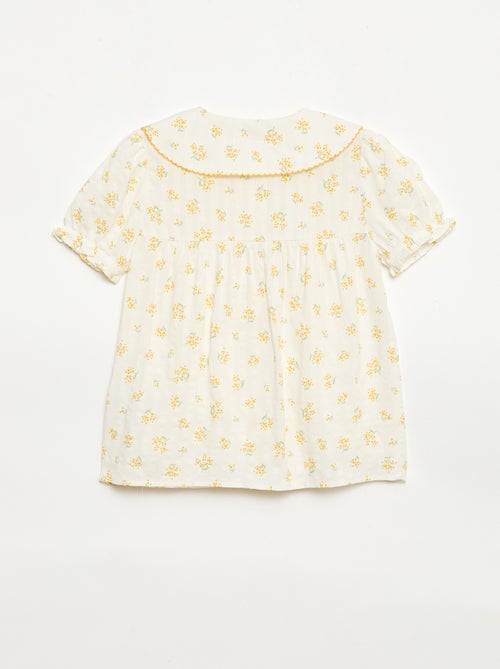 Pijama corto de 2 piezas con volantes - Kiabi