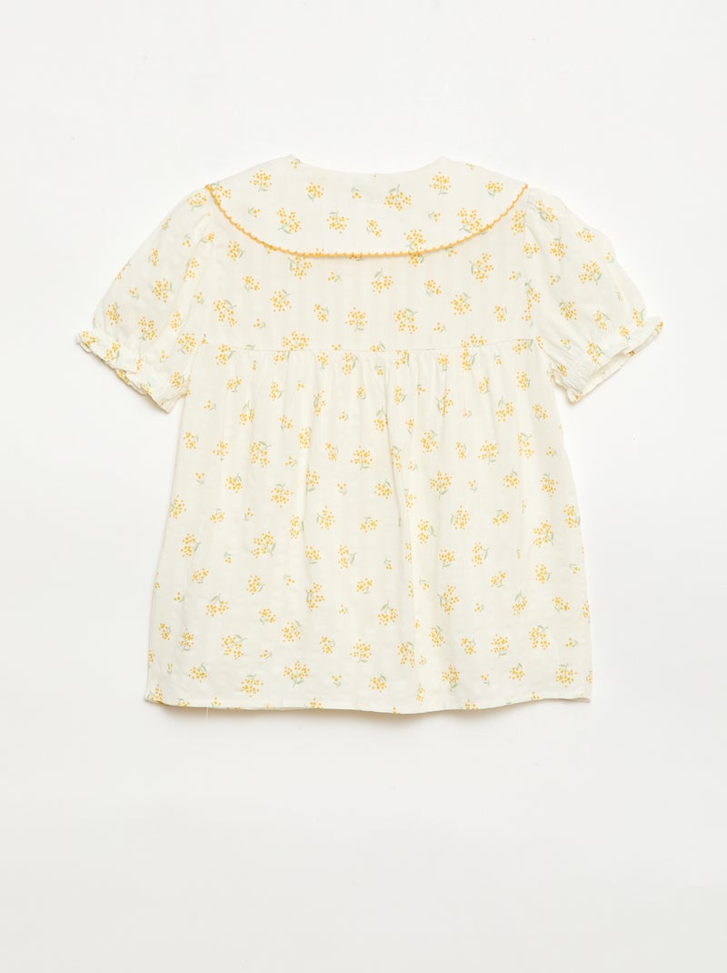 Pijama corto de 2 piezas con volantes Crudo - Kiabi