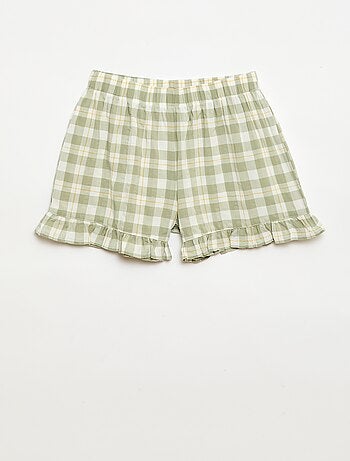Pijama corto de 2 piezas con volantes