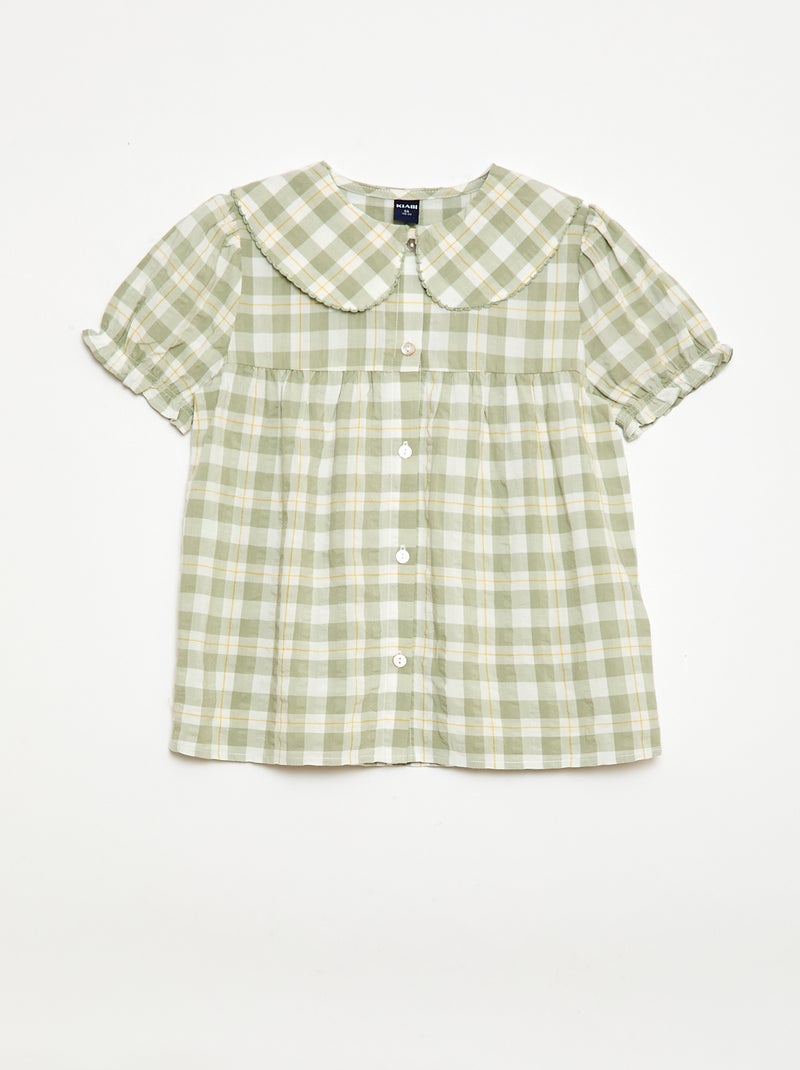 Pijama corto de 2 piezas con volantes Verde - Kiabi