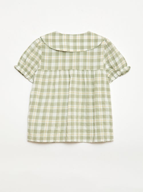 Pijama corto de 2 piezas con volantes - Kiabi