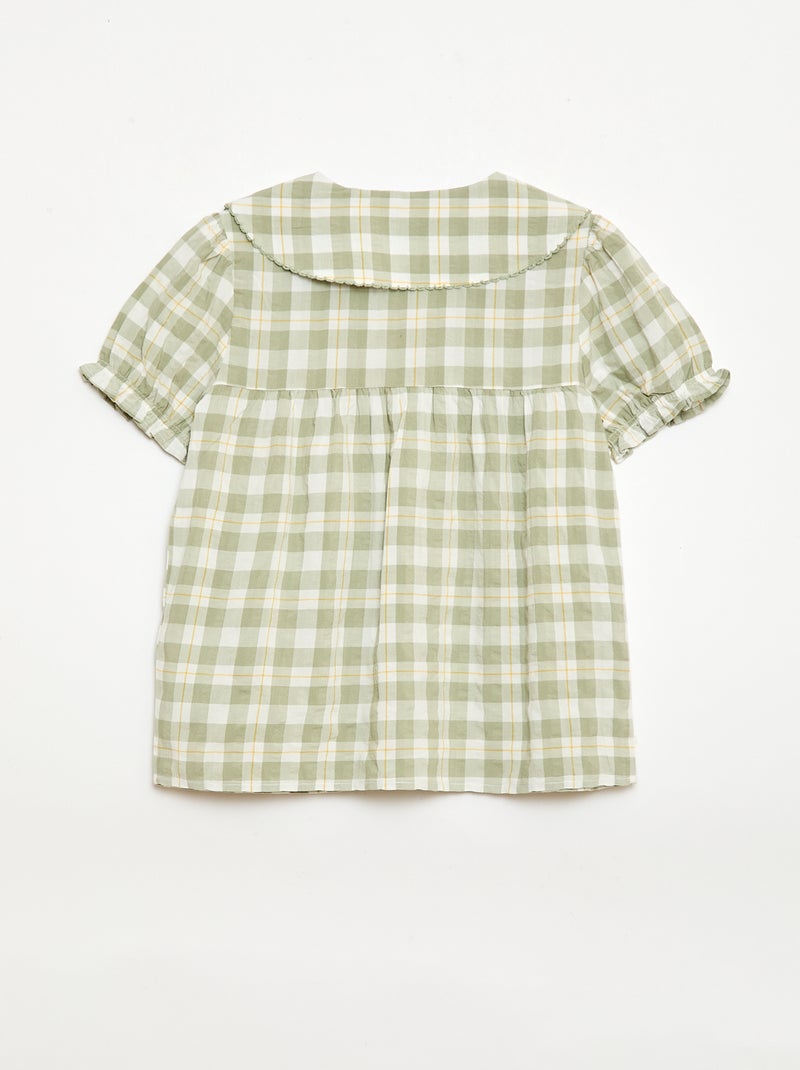 Pijama corto de 2 piezas con volantes Verde - Kiabi