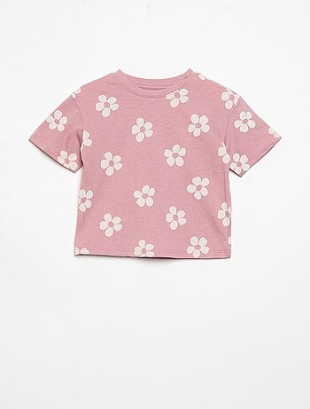 Pijama corto de 2 piezas de jersey estampado