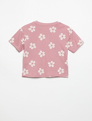 Pijama corto de 2 piezas de jersey estampado