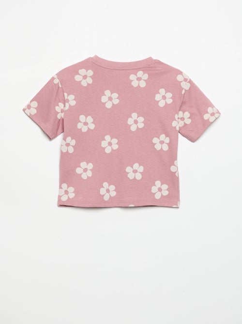Pijama corto de 2 piezas de jersey estampado - Kiabi