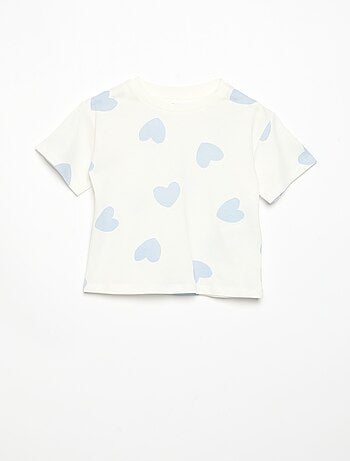 Pijama corto de 2 piezas de jersey estampado