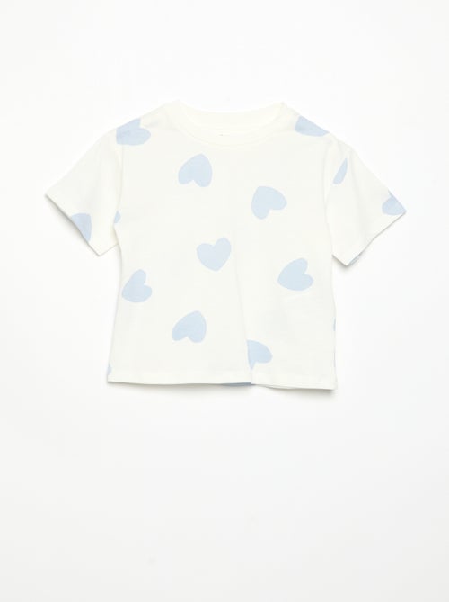 Pijama corto de 2 piezas de punto estampado - Kiabi