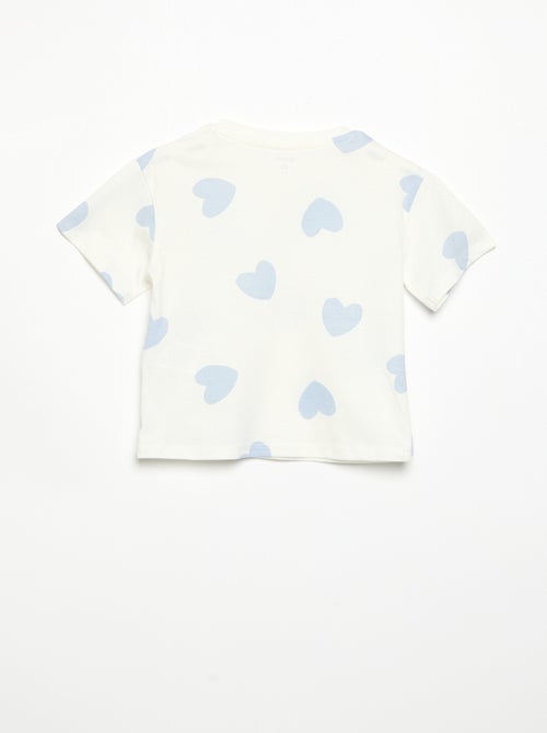 Pijama corto de 2 piezas de punto estampado - Kiabi