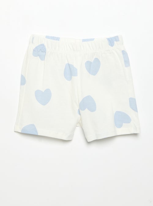 Pijama corto de 2 piezas de punto estampado - Kiabi
