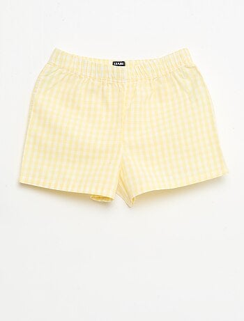 Pijama corto de 2 piezas en algodón