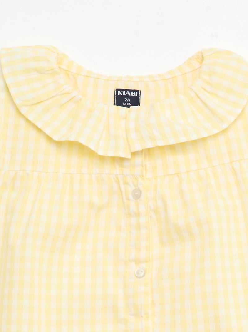 Pijama corto de 2 piezas en algodón Amarillo - Kiabi