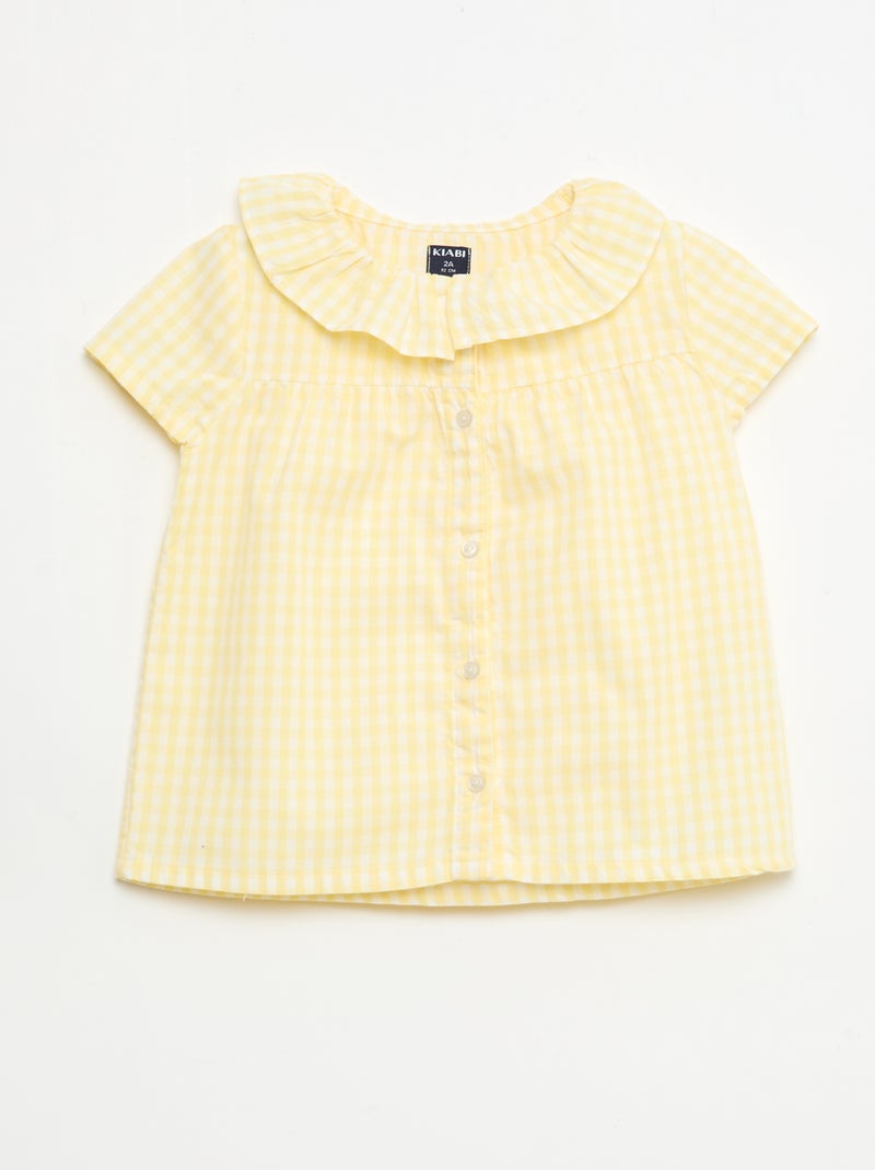 Pijama corto de 2 piezas en algodón Amarillo - Kiabi
