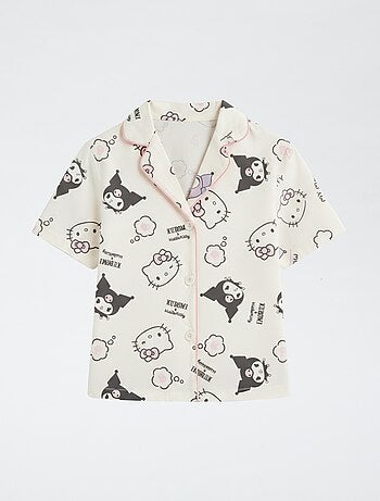 Pijama corto de 2 piezas en punto de algodón 'Hello Kitty'