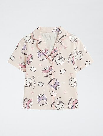 Pijama corto de 2 piezas en punto de algodón 'Hello Kitty'
