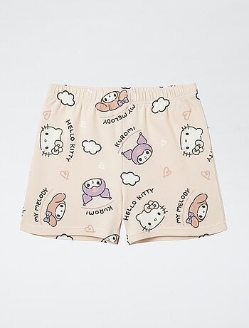 Pijama corto de 2 piezas en punto de algodón 'Hello Kitty'