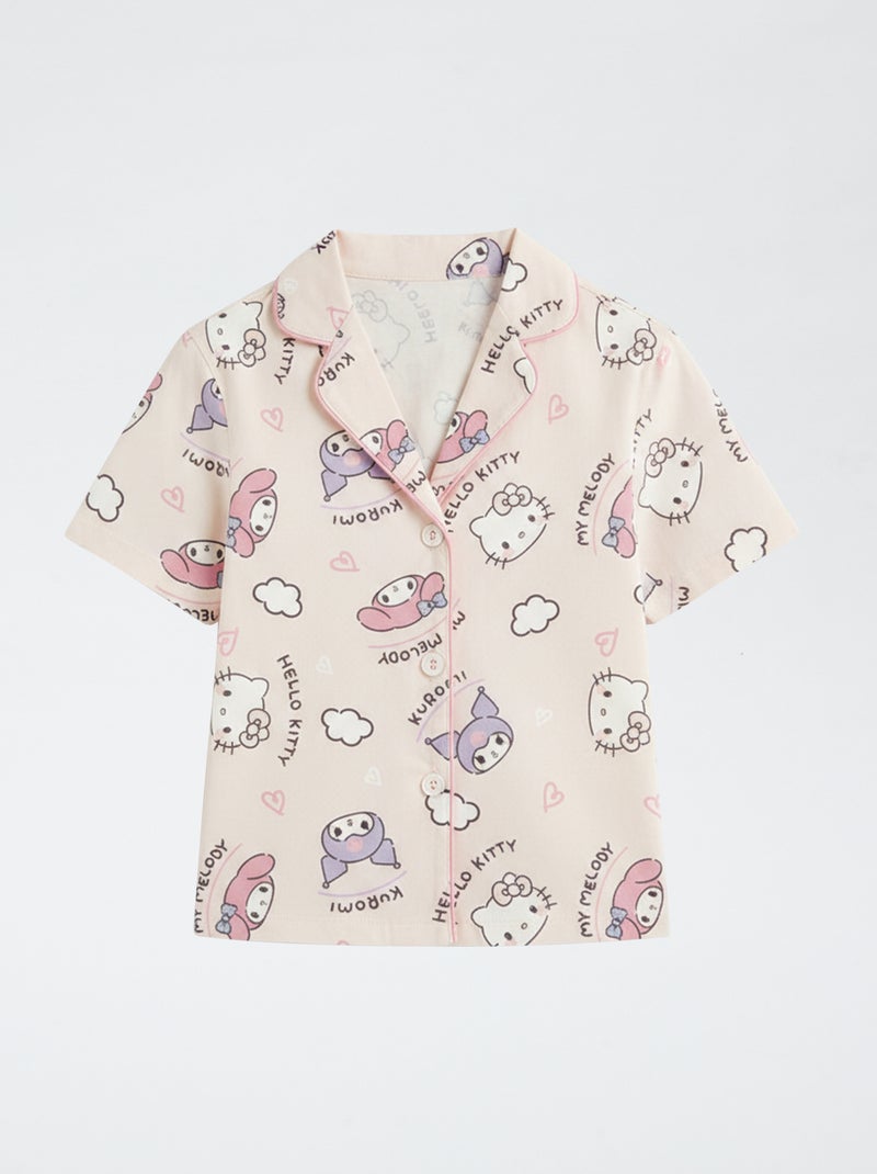 Pijama corto de 2 piezas en punto de algodón 'Hello Kitty' Rosa - Kiabi