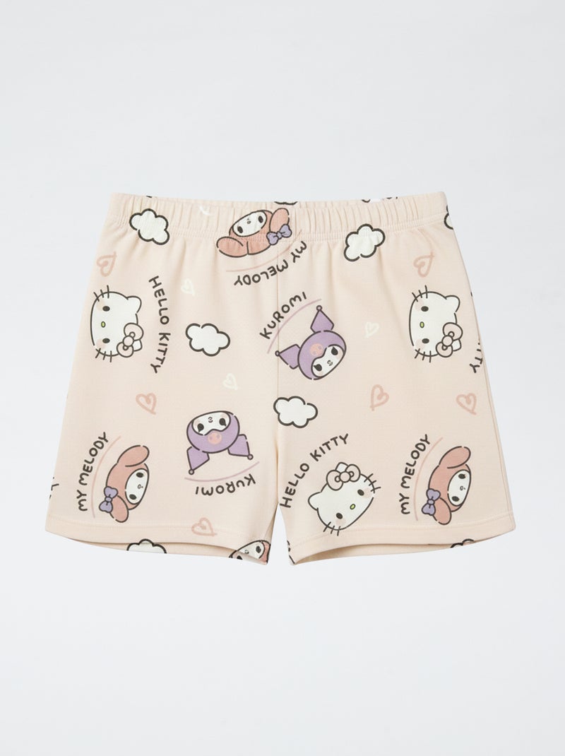 Pijama corto de 2 piezas en punto de algodón 'Hello Kitty' Rosa - Kiabi