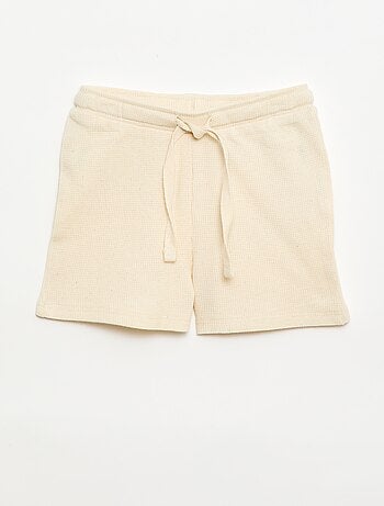 Pijama corto de 2 piezas en punto de canalé