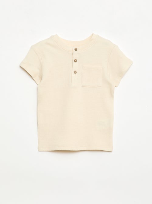 Pijama corto de 2 piezas en punto de canalé - Kiabi