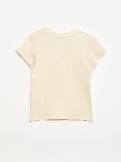 Pijama corto de 2 piezas en punto de canalé - Kiabi